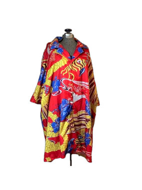 Hawaiian style button up dress beach cover xl